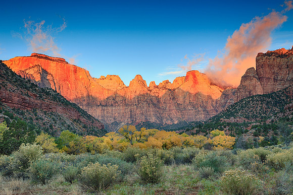 West Temple & Altar of Sacrifice at Sunrise